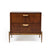 Modrest Shane - Modern Acacia & Brass Nightstand