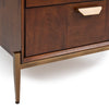 Modrest Shane - Modern Acacia & Brass Nightstand