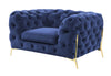 Divani Casa Sheila Transitional Dark Blue Fabric Chair Model VGCA1346-BLUE-CH