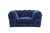 Divani Casa Sheila Transitional Dark Blue Fabric Chair Model VGCA1346-BLUE-CH