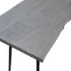 Velez Sandblasted Grey Finish and Antique Black Metal Legs Console TableModel SHR160