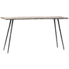 Velez Sandblasted Grey Finish and Antique Black Metal Legs Console TableModel SHR160