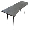 Velez Sandblasted Grey Finish and Antique Black Metal Legs Console TableModel SHR160