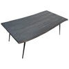 Velez Sandblasted Grey Finish and Antique Black Metal Legs Coffee TableModel SHR162