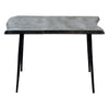 Velez Sandblasted Grey Finish and Antique Black Metal Legs Coffee TableModel SHR162