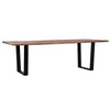 Castro Medium Brown Sealed Top and Black Base Dining TableModel SHR187