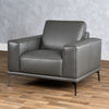 Lamod Italia Soho Italian Grey Leather Armchair Model VGDTSOHO-GREY-CHR