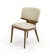 Modrest Stanley Contemporary Beige Leatherette And Walnut Set Of 2 Dining Chair Model VGCS-CH20066-DC