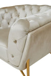 Divani Casa Stella Transitional Beige Velvet Chair Model VGCA2020-BEIGE-CH