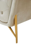 Divani Casa Stella Transitional Beige Velvet Chair Model VGCA2020-BEIGE-CH
