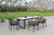 Renava Suntide - Outdoor Grey Fabric + Grey Acacia + Beige Rattan Dining Set