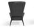 Divani Casa Susan Modern Dark Grey Leatherette Lounge Chair Model VGBNEC-084-GRY