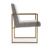 Modrest Suzanne Modern Grey Fabric & Antique Brass Dining Chair Model VGGA-6229CH-1-GRY