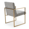 Modrest Suzanne Modern Grey Fabric & Antique Brass Dining Chair Model VGGA-6229CH-1-GRY