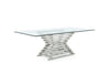 Modrest Crawford Modern Rectangular Glass Dining Table Model VGVCT8909-L