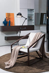 Divani Casa Taranto Modern Grey Eco Leather Lounge Chair Model VGWCM511Y-GRY