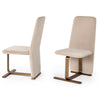 Modrest Tasha Modern Light Beige Grey Velvet & Brushed Brass Dining Chair (Set Of 2) Model VGVC-B2133-LTGRY