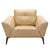Divani Casa Forge Modern Beige Leather Chair Model VGVITB31324-BGE-CHR