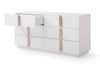 Modrest Token - Modern White & Stainless Steel Dresser