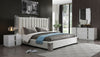 California King Modrest Token - Modern White & Stainless Steel Bedroom Set