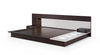 Modrest Torino Contemporary Brown Oak & Grey Platform Bed w/ Lights