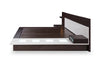 Modrest Torino Contemporary Brown Oak & Grey Platform Bed w/ Lights