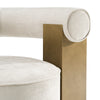 Divani Casa Tranquil Contemporary Beige Fabric & Antique Brass Accent Chair Model VGFA-CE2005-BGE