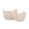 Arielle Natural White Finish Basket Set Of 2Model TSD8024