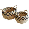 Earwyn Natural and Black Basket Set Of 2Model TSD8050