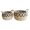 Earwyn Natural and Black Basket Set Of 2Model TSD8050