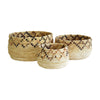 Guava Natural Variegated Finish Basket Set Of 3Model TSD8051