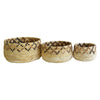 Guava Natural Variegated Finish Basket Set Of 3Model TSD8051