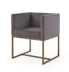 Modrest Marty Modern Dark Grey & Copper Antique Brass Dining Chair Model VGVCB8368-DGRY-DC