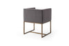 Modrest Marty Modern Dark Grey & Copper Antique Brass Dining Chair Model VGVCB8368-DGRY-DC
