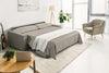 Modrest Made in Italy Urrita - Modern Gray Fabric Sofa Bed w/ Full Size Mattress
