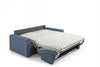 Modrest Made in Italy Urrita - Modern Blue Fabric Sofa Bed w/Full Size Mattress