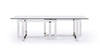Modrest Valiant Modern Glass & Stainless Steel Coffee Table