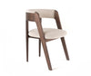 Modrest Vegas Modern Beige Velvet & Walnut Oak Dining Chair (Set Of 2) Model VGME-VEGAS-DCHR