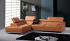Italian Leather Divani Casa Citadel Modern Leather Sectional Sofa