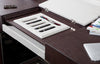 Modrest Ezra Modern Brown Oak and Grey Office Desk w/ Side Cabinet