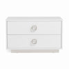 A&X Victoria Modern White Crocodile Nightstand