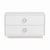 A&X Victoria Modern White Crocodile Nightstand