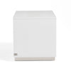 A&X Victoria Modern White Crocodile Nightstand