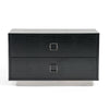 A&X Victoria Modern Black Crocodile Nightstand