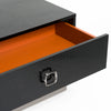 A&X Victoria Modern Black Crocodile Nightstand