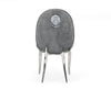 Modrest Vince Glam Grey Velvet Dining Chair Set Of 2 Model VGZAY622-GRY
