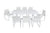 Renava Wake Modern White Outdoor Dining Table Model VGGEMONTALK-CH-WHT-1