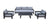 Renava Wake Outdoor Dark Charcoal Sofa Set Model VGGE-WAKE-SOFA-SET-GRY