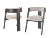 Modrest Washington Modern Grey Fabric & Ebony Oak Dining Chair (Set Of 2) Model VGME121259-EDCHR