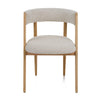 Modrest Vegas Modern Cream Fabric & Natural Oak Dining Chair (Set Of 2) Model VGME121259-CRM-DC